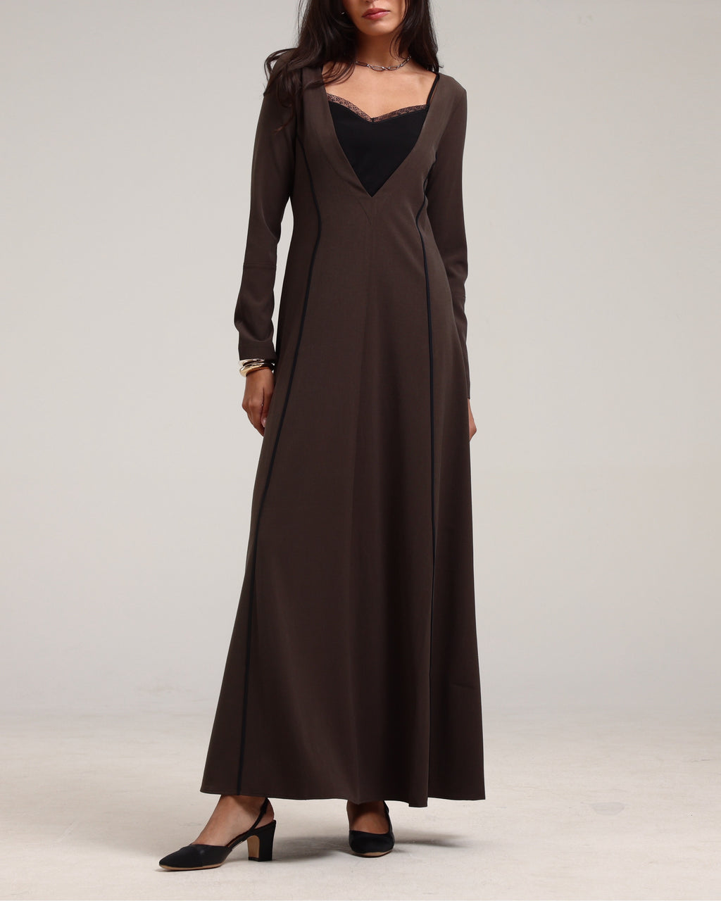 Marian Dress- Brown