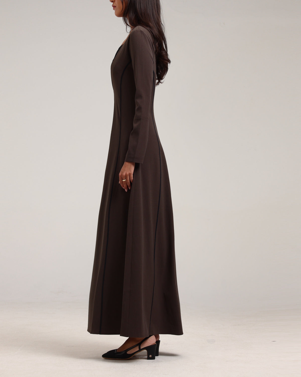 Marian Dress- Brown