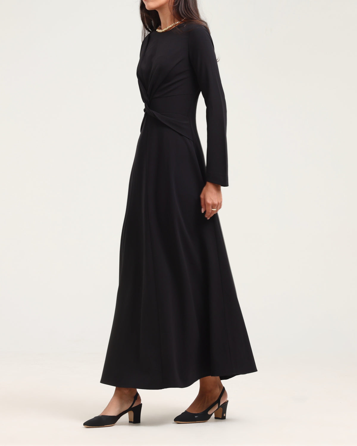 Megan Knot Dress- Black