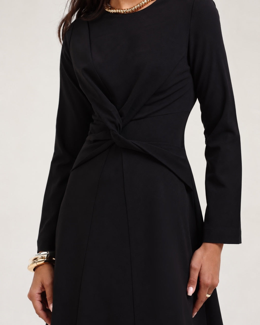 Megan Knot Dress- Black
