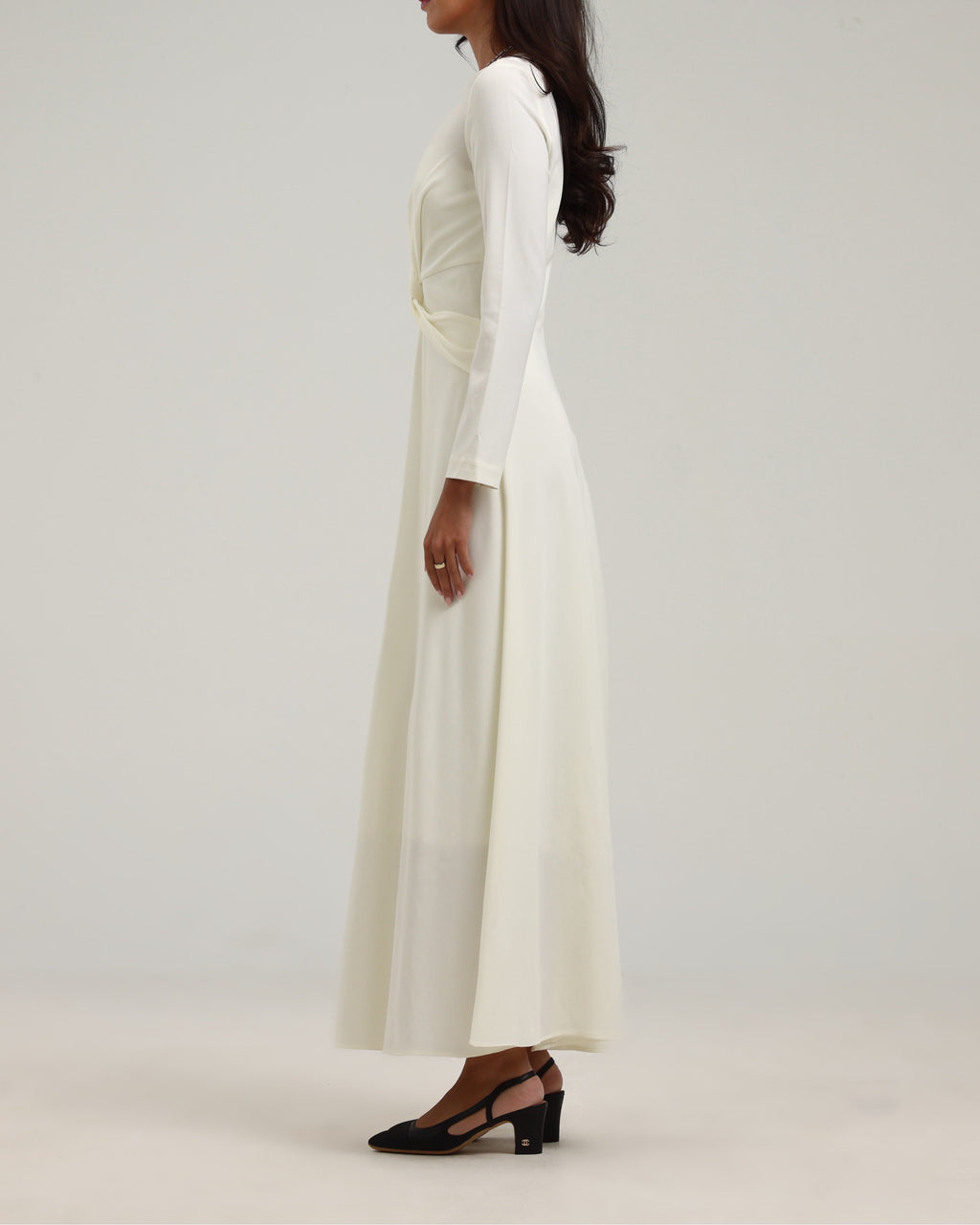 Megan Knot Dress- Cream