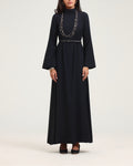High Neck Dress- Black