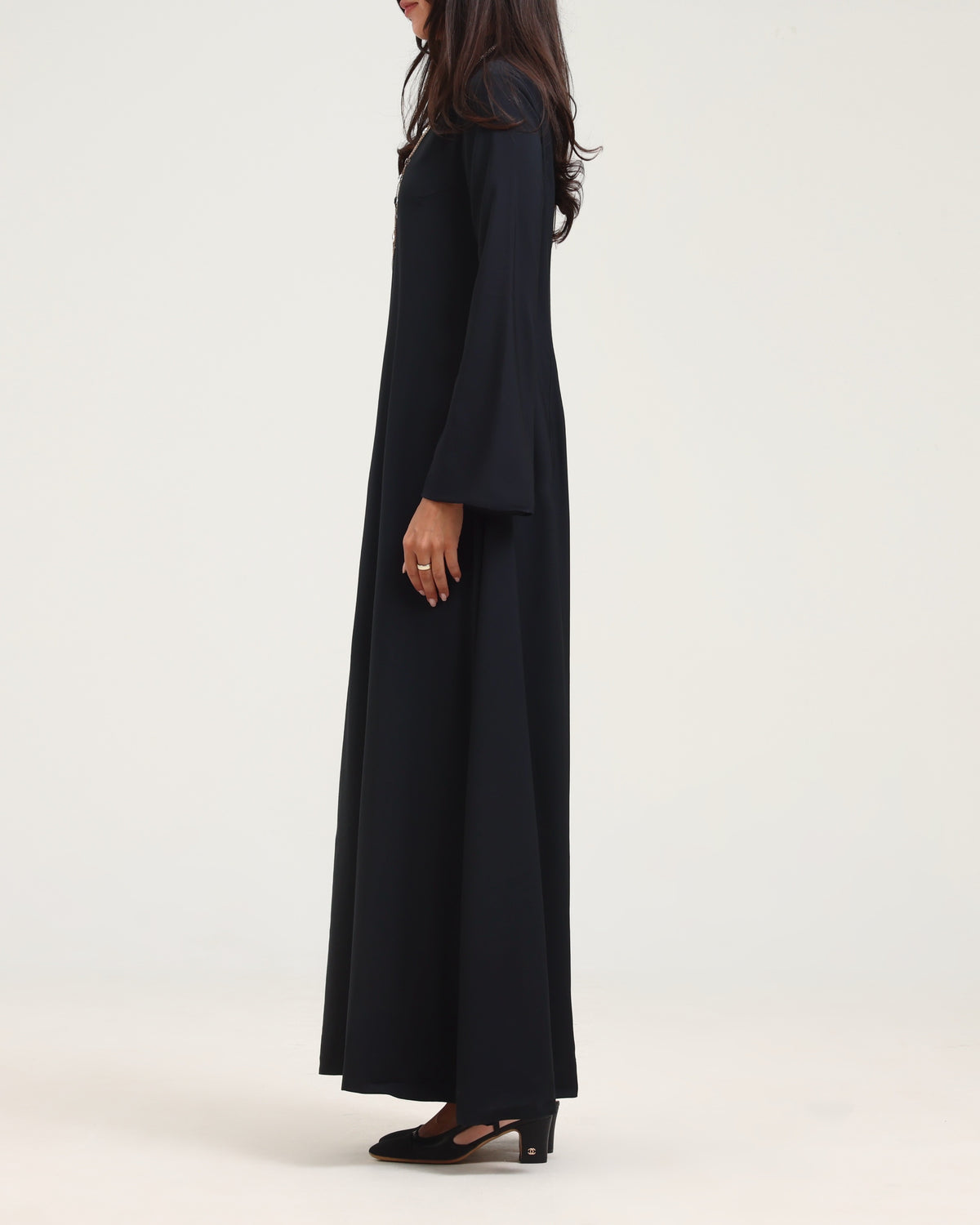 High Neck Dress- Black