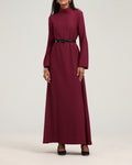 High Neck Dress- Cherry