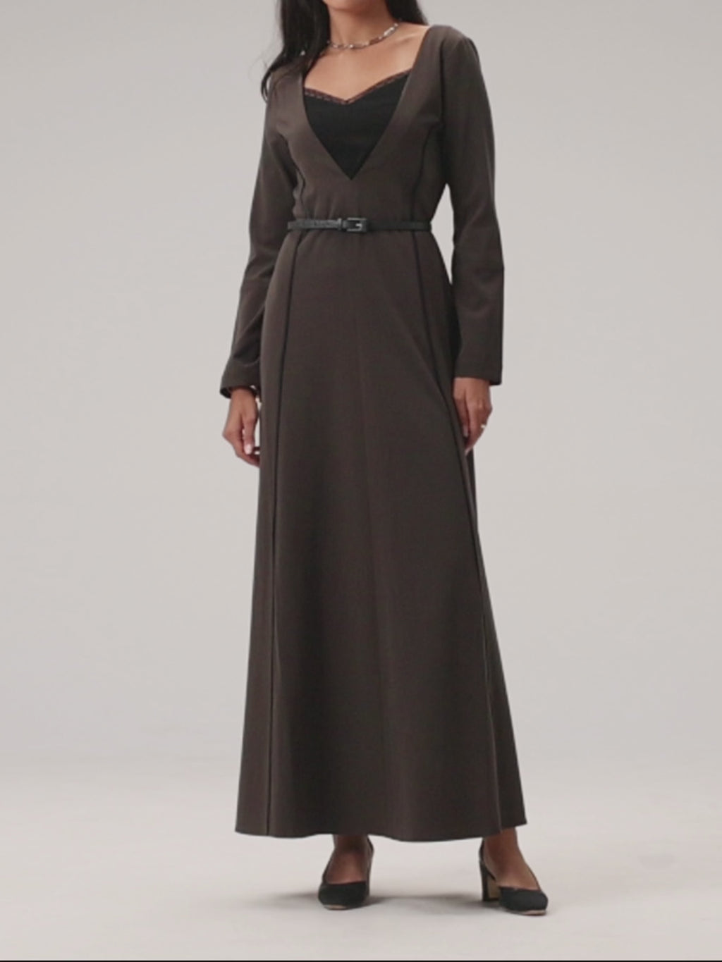 Marian Dress- Brown