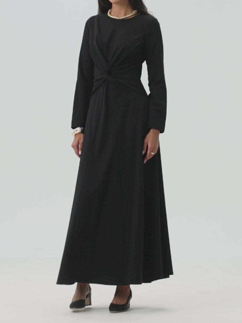 Megan Knot Dress- Black