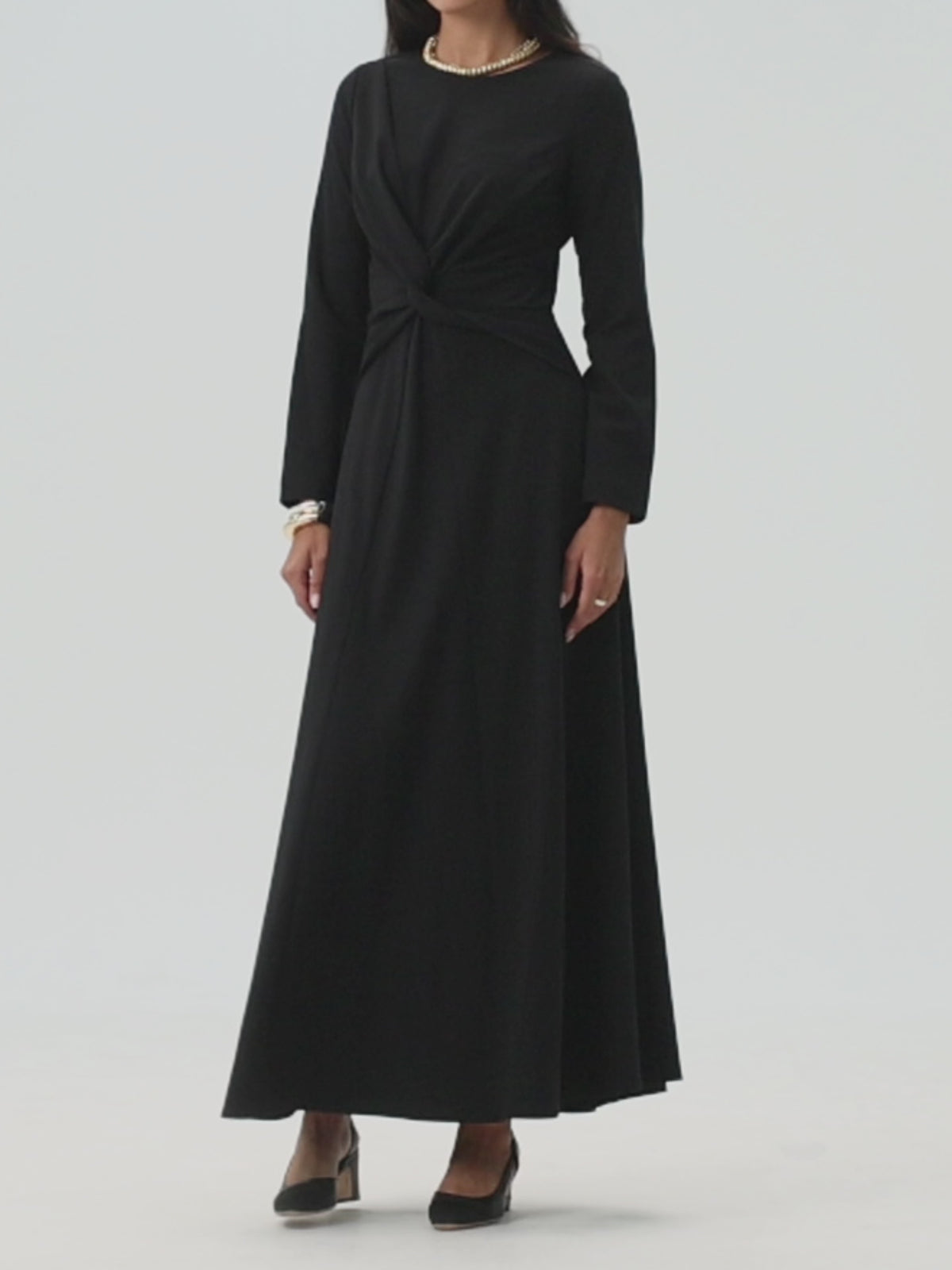 Megan Knot Dress- Black